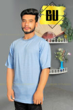 Sky Blue Heather Casual T-Shirt for Men - Image 5