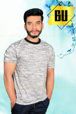 Men’s Casual Grey Melange T-Shirt - Image 2