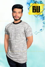 Men’s Casual Grey Melange T-Shirt - Image 3