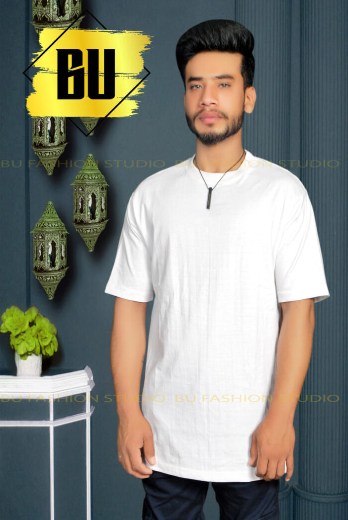 Classic White Oversized T-Shirt for Men - Image 4